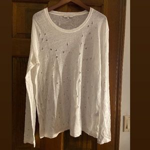 IRO PARIS DISTRESSED LONG SLEEVE TSHIRT